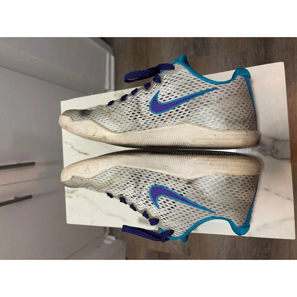 Nike Kobe 11 Low Draft Day 836183-154 White Purple Teal Mens Size 9.5 No Box